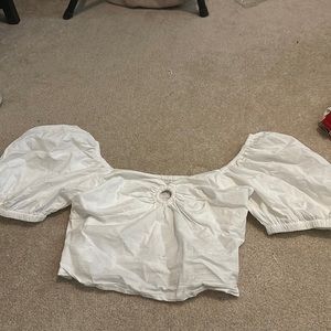 White crop top